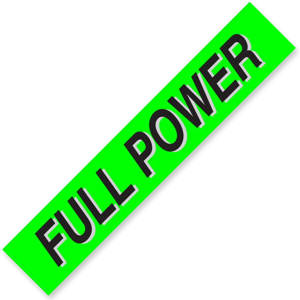 PW-221F7 - FULL POWER Windshield Slogans