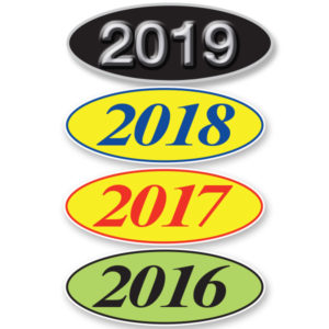 PW-247 Oval Yearly Stickers