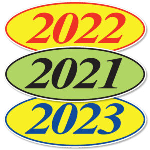 PW-247 Oval Yearly Stickers
