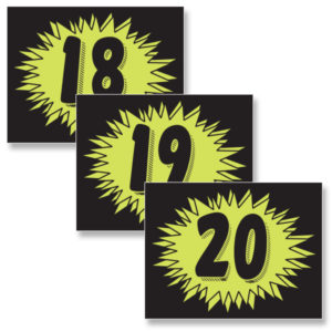 PW-307 Jumbo Yearly Explosion Window Stickers