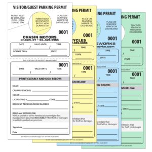 PW-545C Visitor/Guest Parking Permits – Custom Imprint