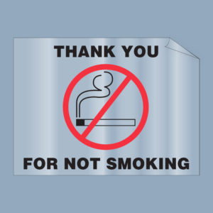 PW-579 No Smoking Static Cling Stickers