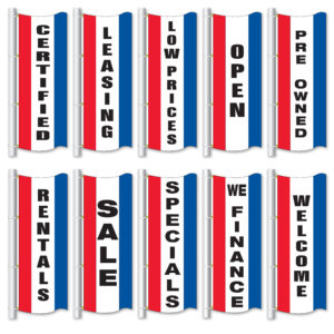 PW-626 Vertical Slogan Flags