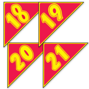 PW-768 Triangle Year Stickers