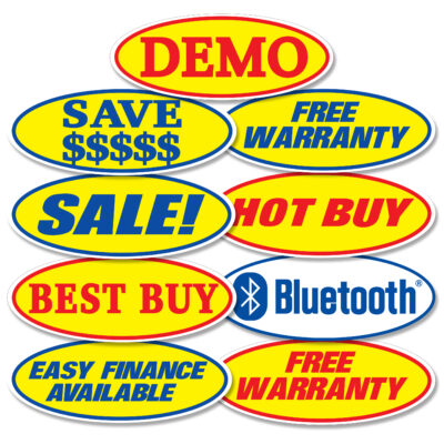 Oval Feature Window Stickers