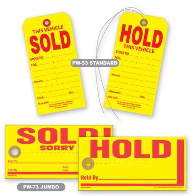 Sold Hold Tags