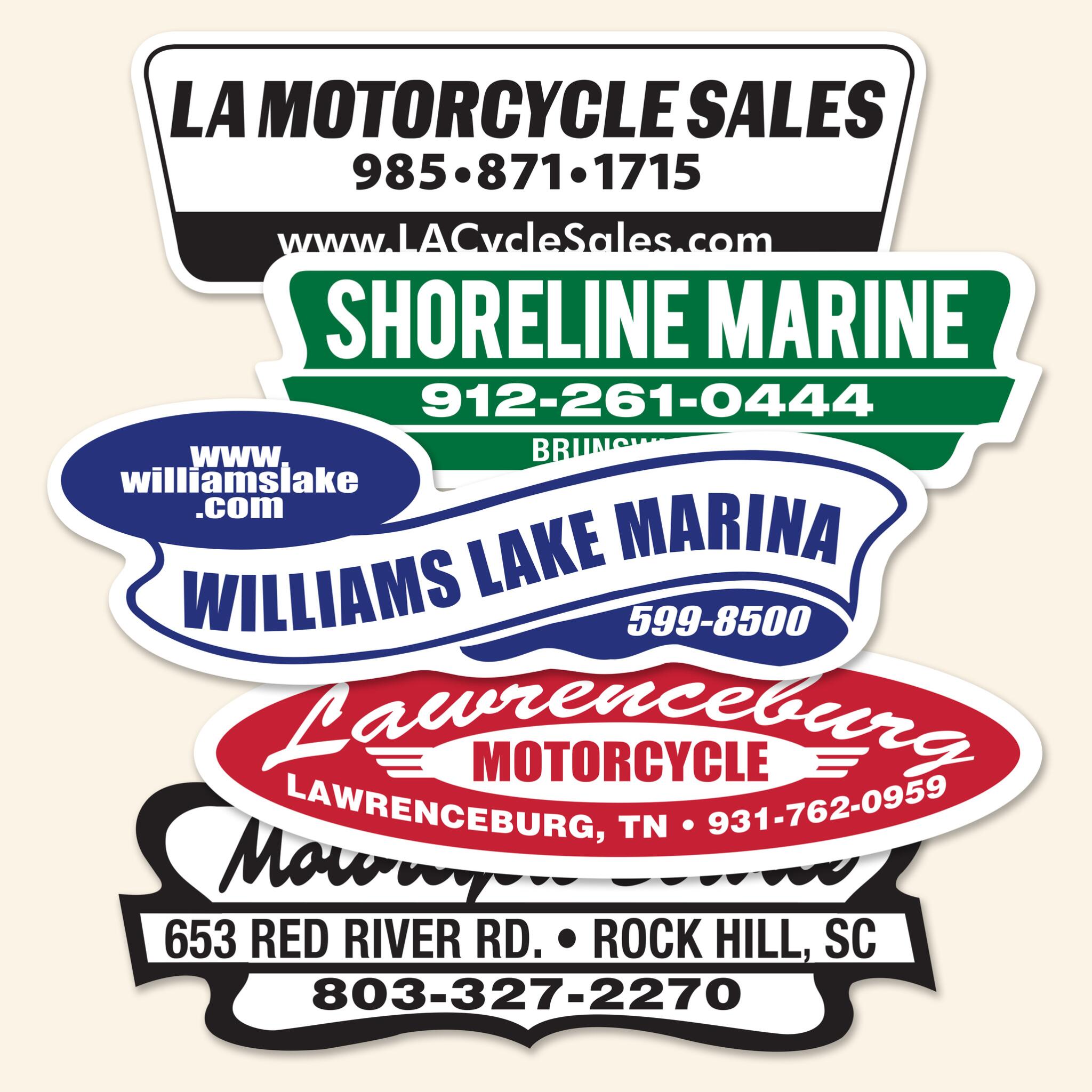 DieCut Shape Decals Powersports Dealer Supply