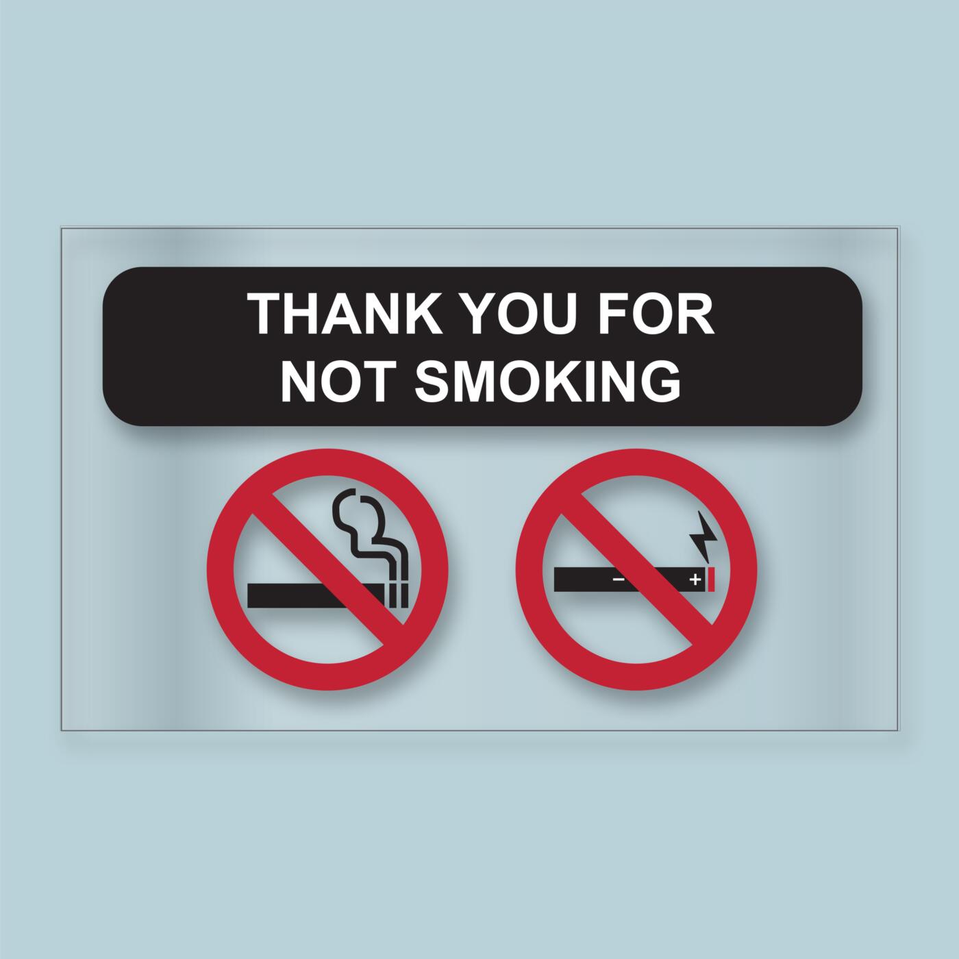 No Smoking Static Cling Stickers - Image 2