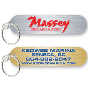 PW-6 Die Stamped Aluminum Key Fobs (Oblong)
