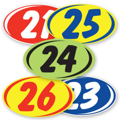 Duo Digit Peel-N-Stick Stickers