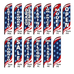 PW-887 Complete Patriotic Tall Flag Kits