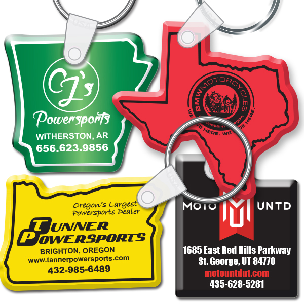 State Shaped Key Fobs  Powersports Dealer Supply