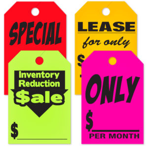Hang Tags (Fluorescent Stock Design) (PW-402 & PW-404)