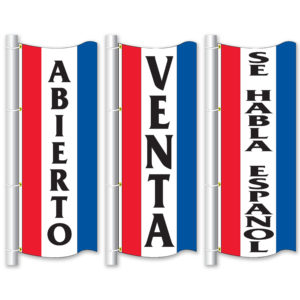 PW-626SP Vertical Slogan Flags (Spanish)
