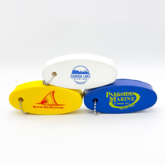group of Floating Foam Key Fobs in colorful options