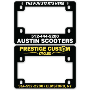PW-260 Motorcycle License Plate Frames (Silk Screened)