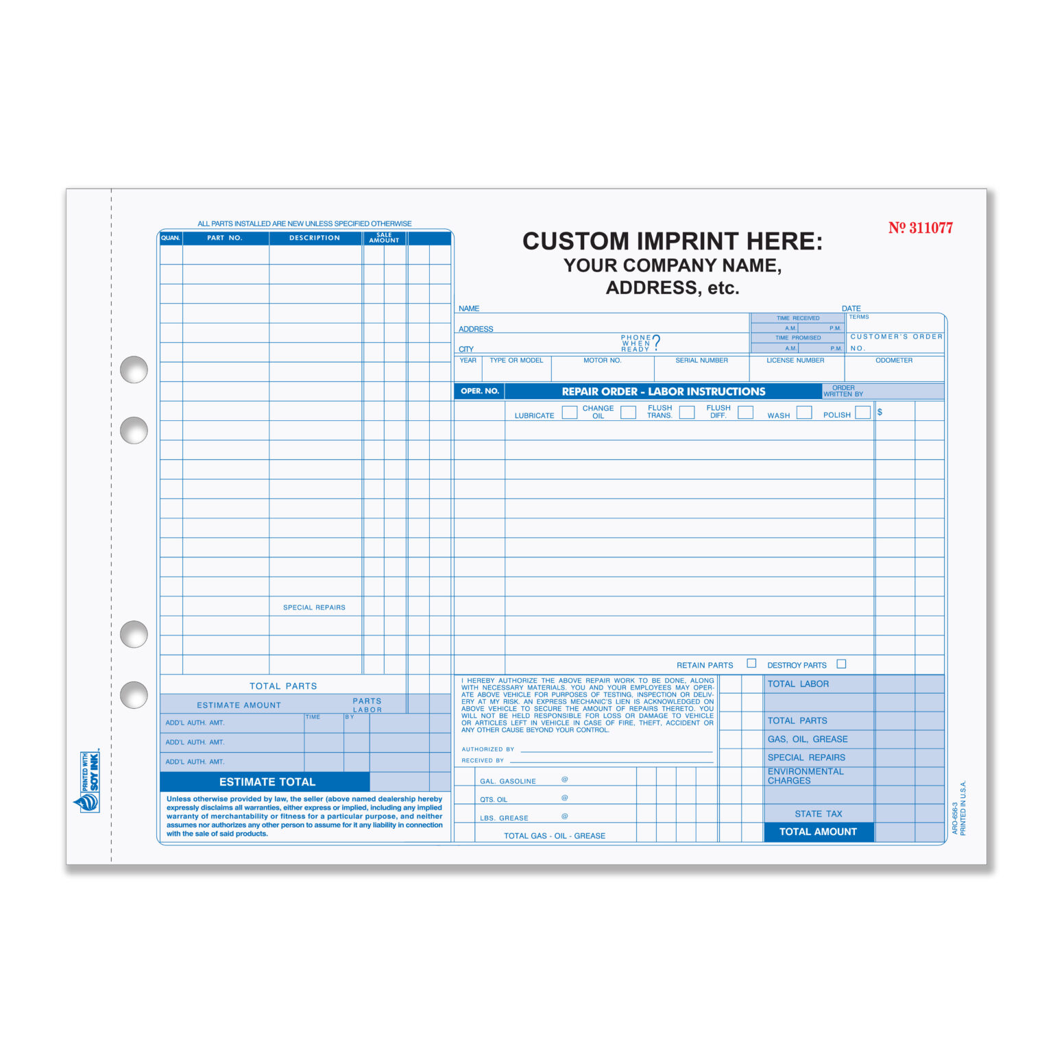 Powersports Vehicle Repair Forms - Powersports Dealer Supply