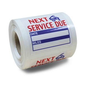 PW-567 Service Reminder Sticker Roll