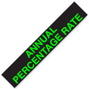 PW-221A8 – ANNUAL PERCENTAGE RATE  Windshield Slogan Signs