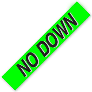 PW-221N3 – NO DOWN  Windshield Slogan Signs