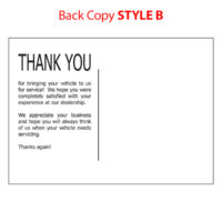 Thank You Postcards - Powersports Dealer Supply