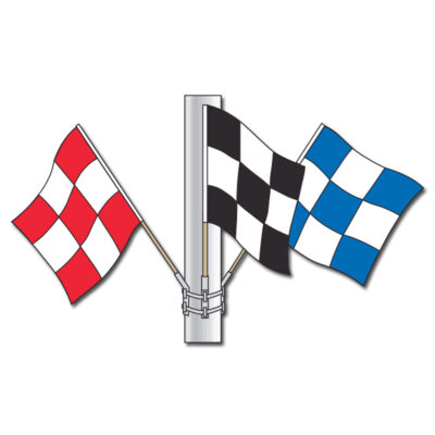 Red and Blue Checkered Flag