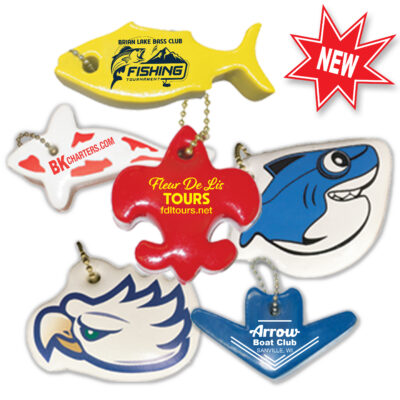 Custom Shape Vinyl Dipped Floating Key Fobs