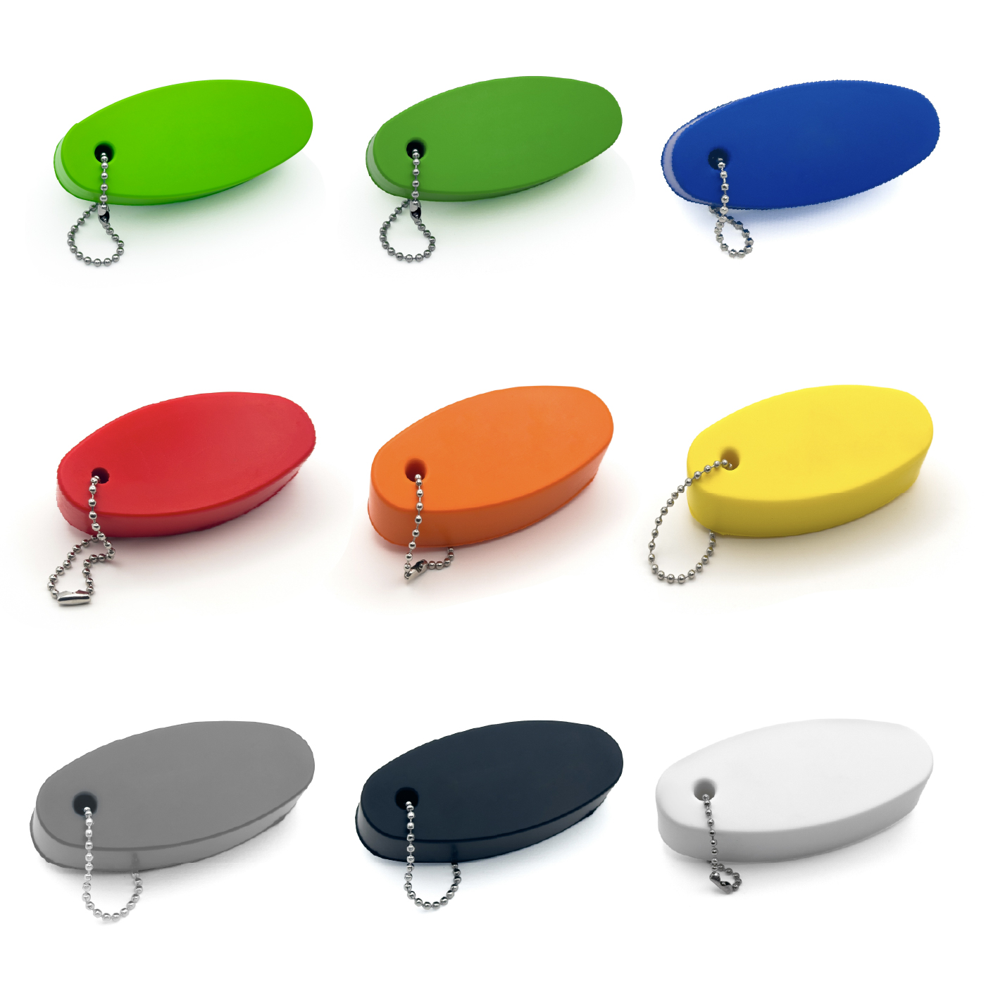 Floating Foam Key Fobs in assorted colorful options