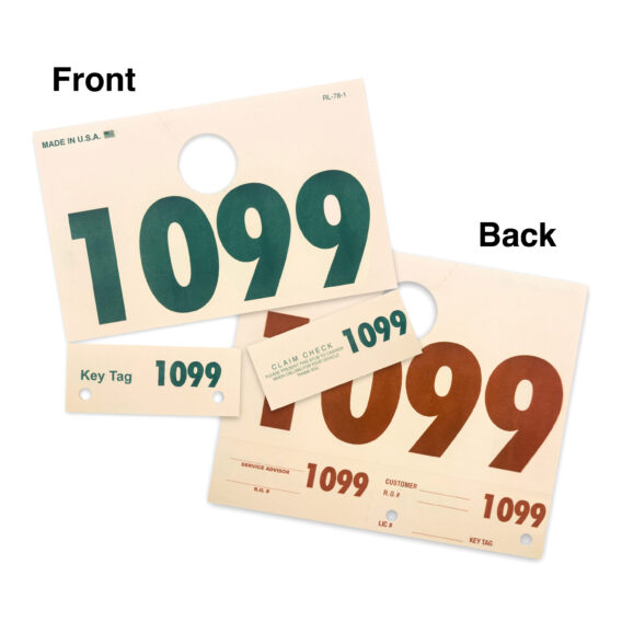 Efficient dispatch tags, double sided with perforated key tags