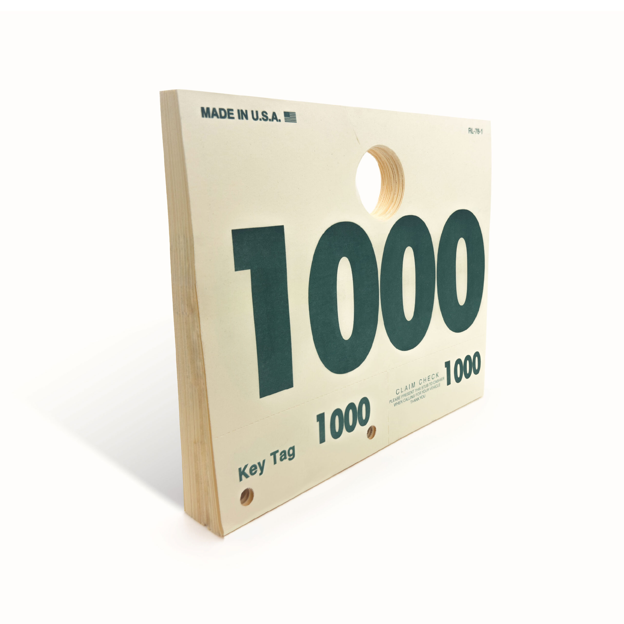 Efficient dispatch tags, double sided with perforated key tags standing stack